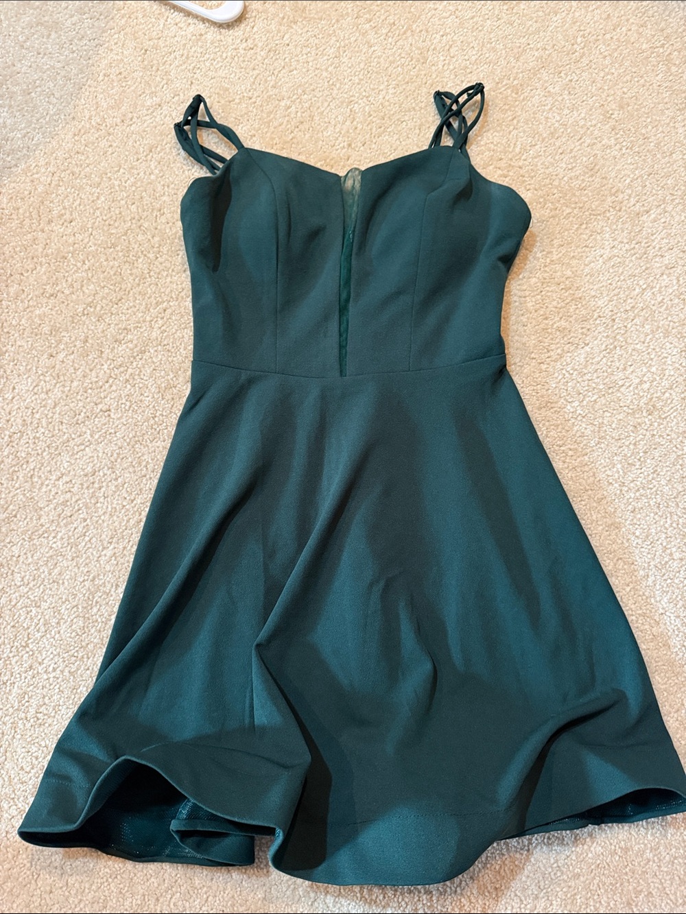 Teeze Me Emerald Green Fit & Flare Mini Dress